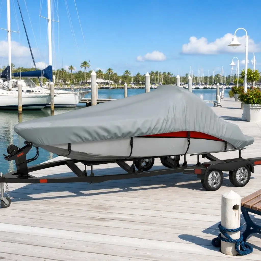 Grey Boat Storage Cover 519-580cm Length