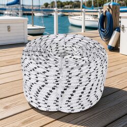 Braided Rope Coil Polyester Marine Line 6mm x 50m Rigging Boat Cable