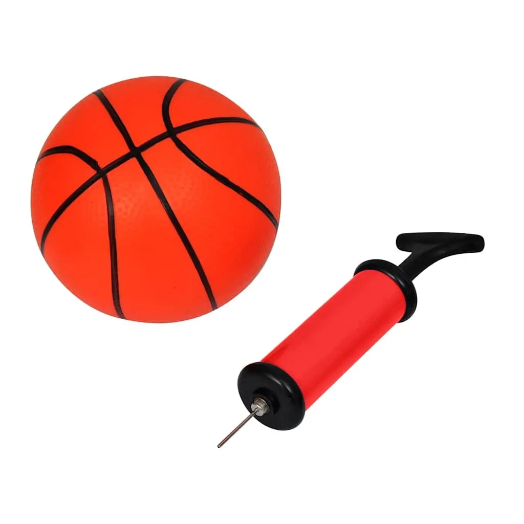 Indoor Mini Basketball Hoop Set Detachable Backboard Rim Net Ball Pump Orange