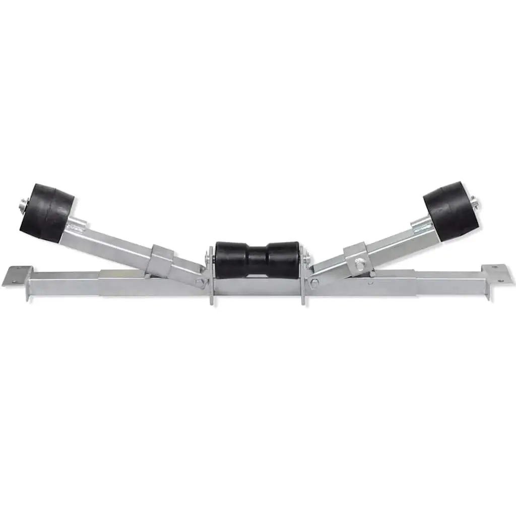 Boat Trailer Bottom Support Bracket Keel Rollers Adjustable Silver 80 to 124 cm