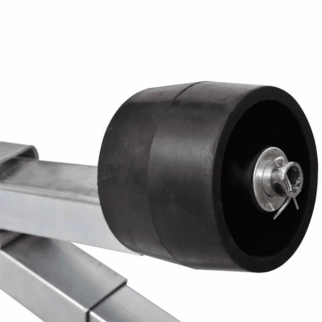 Boat Trailer Bottom Support Bracket Keel Rollers Adjustable Silver 80 to 124 cm