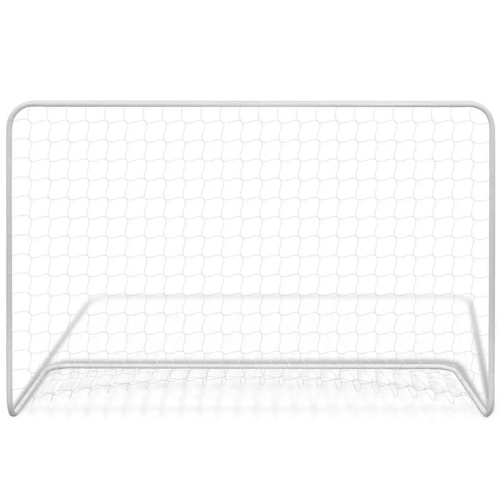 Football Goal Outdoor Training 182x61x122 cm Steel Frame White
