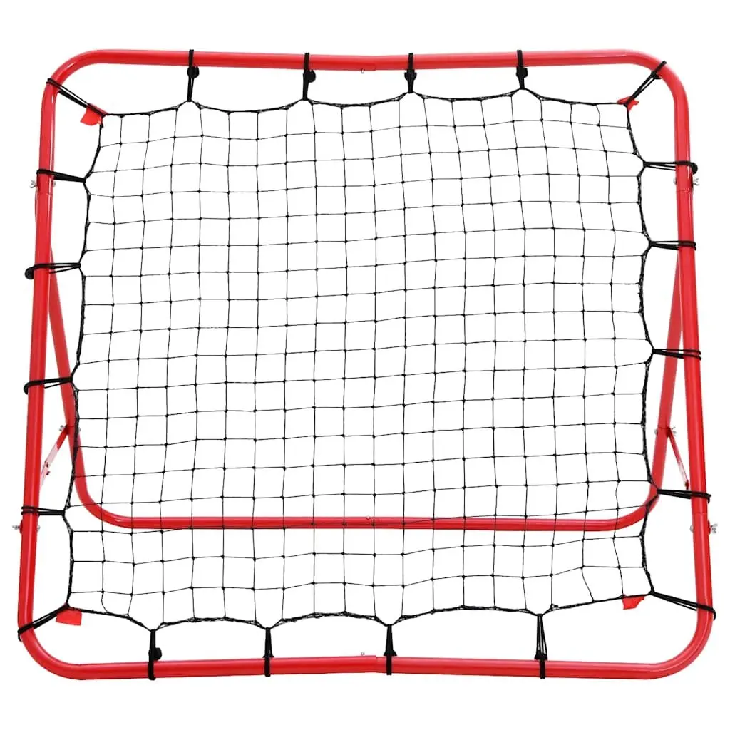 Football Kickback Rebounder Training Net 100x100cm Adjustable 4 Angles White