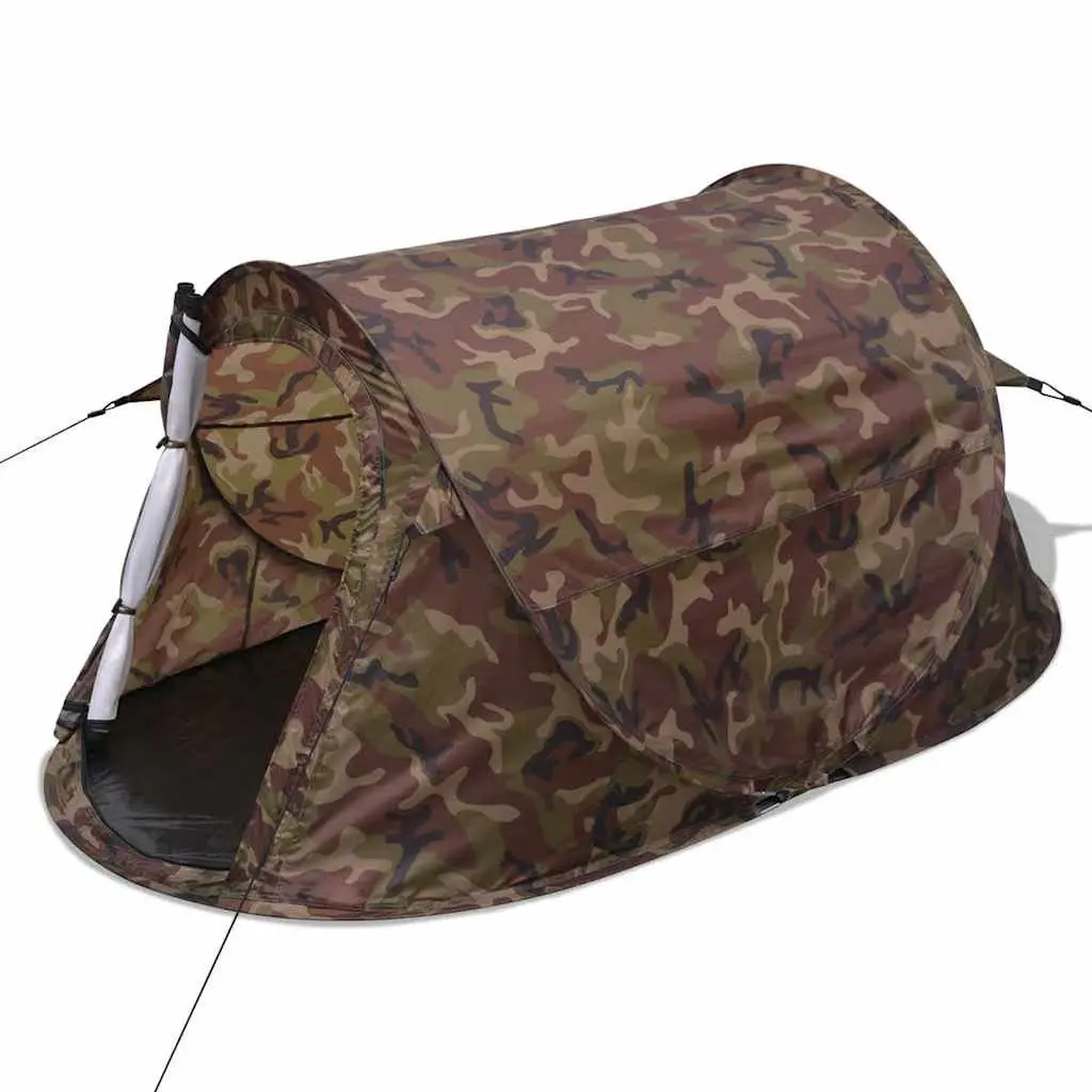 2-Person Pop-Up Camping Tent Lightweight Silver Quick Setup Outdoor