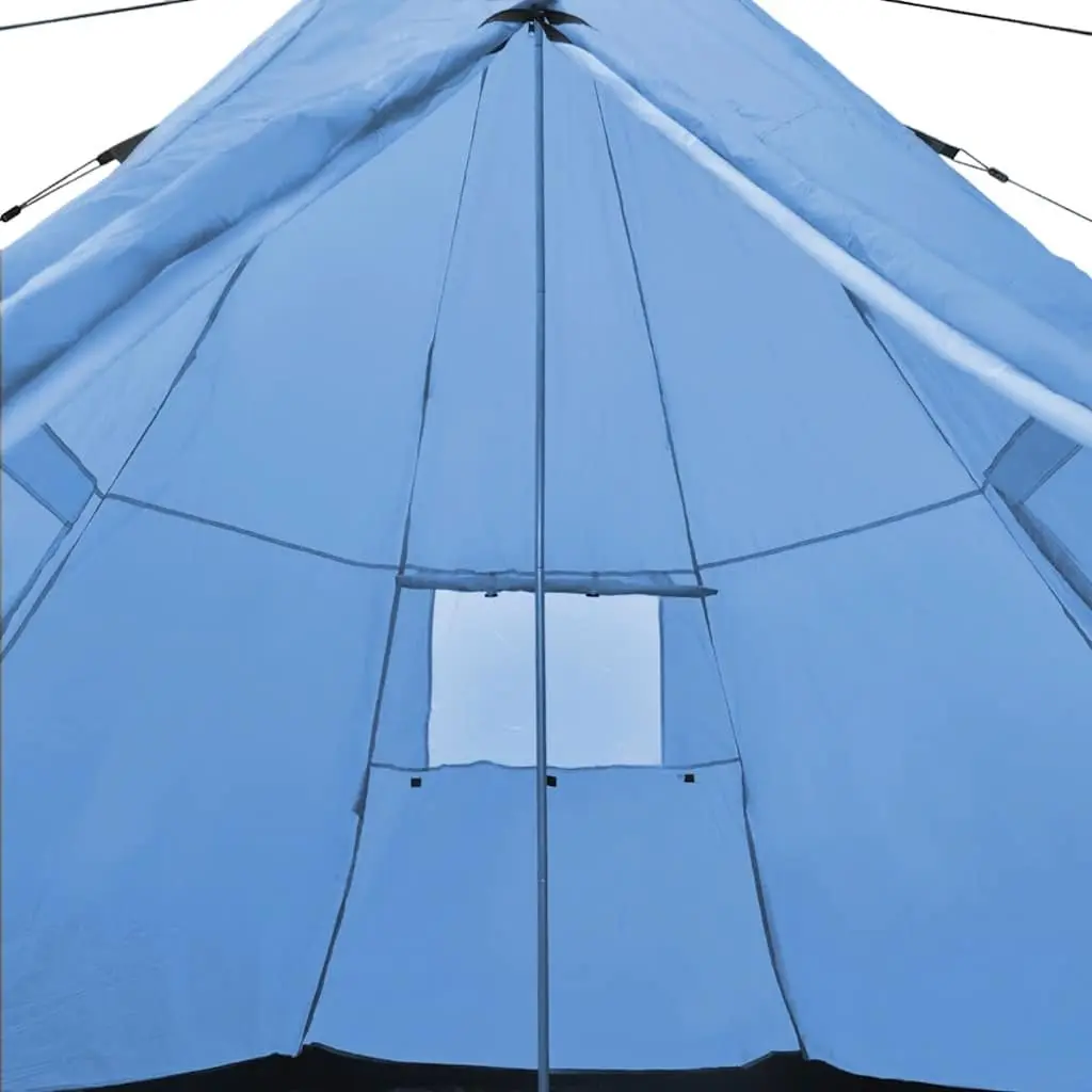 4-Person Tent Blue Tipi Style Outdoor Camping Hiking Shelter Portable