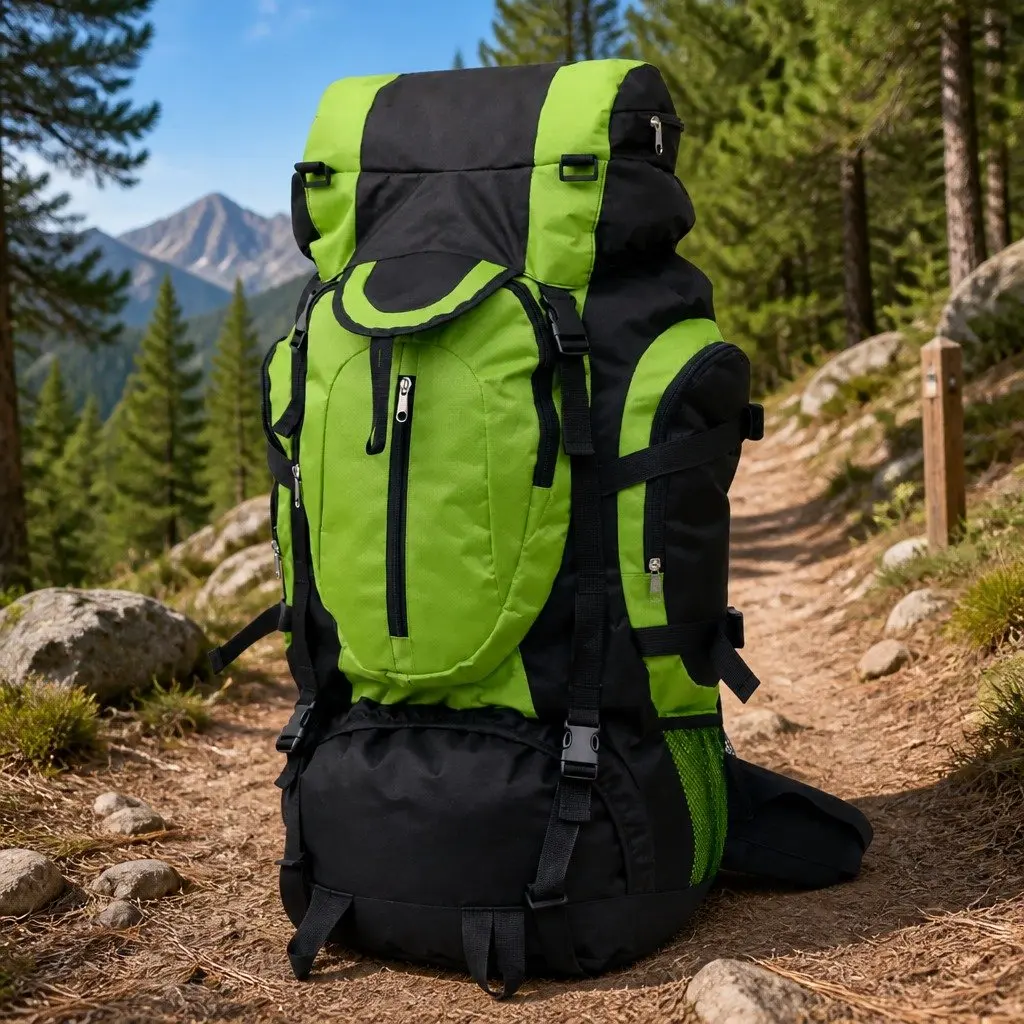 Hiking Backpack 75L Outdoor Travel Camping Rucksack Green