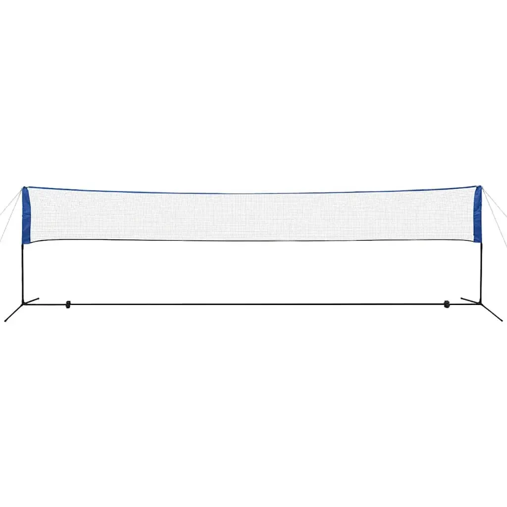 Badminton Net Portable Backyard Game Set 600x155 cm with Adjustable Height and Double-Stitched Mesh