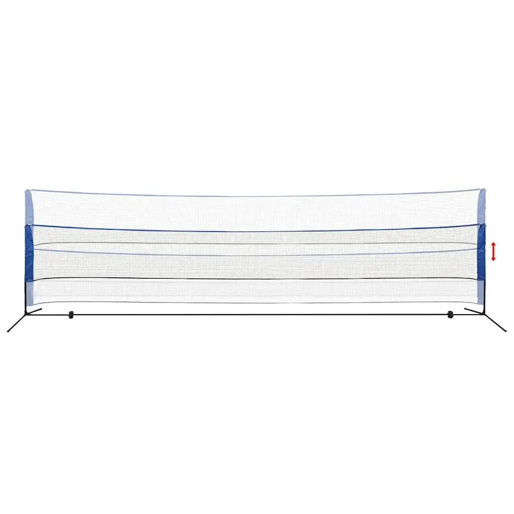 Badminton Net Portable Backyard Game Set 600x155 cm with Adjustable Height and Double-Stitched Mesh