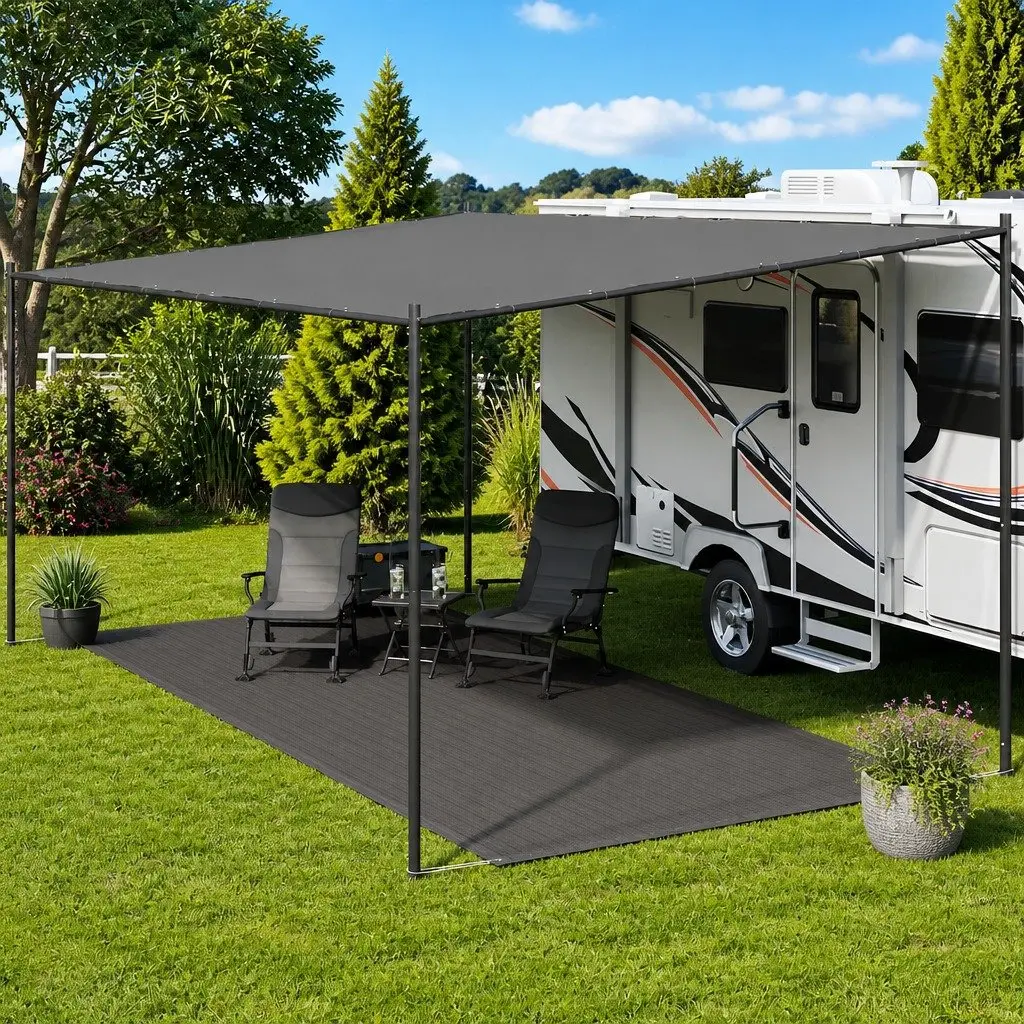 Tent Carpet 300x400 cm Outdoor Camping Ground Sheet Anthracite