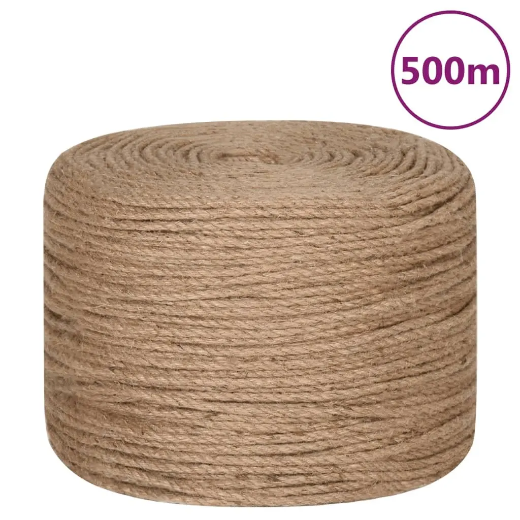 Jute Rope 8mm 500m Brown Garden Decking Handrail Plant Support