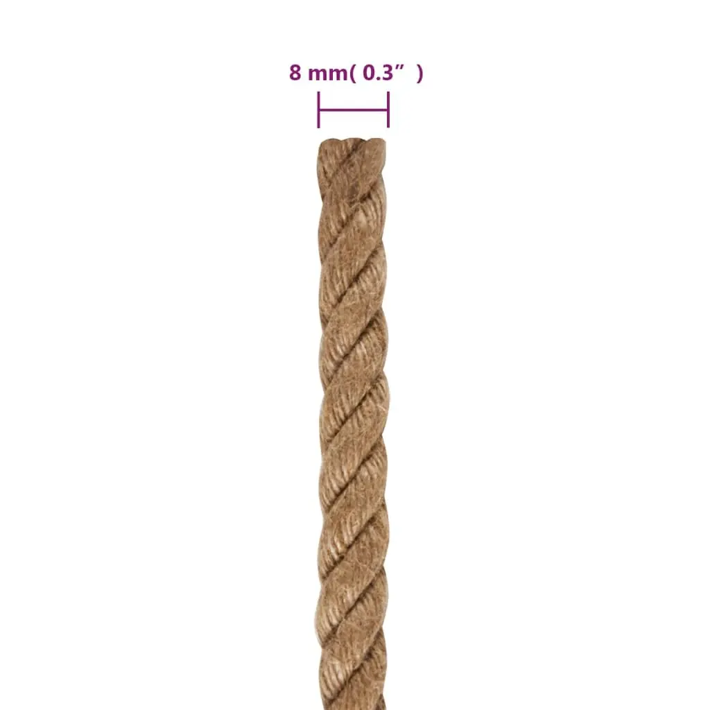 Jute Rope 8mm 500m Brown Garden Decking Handrail Plant Support