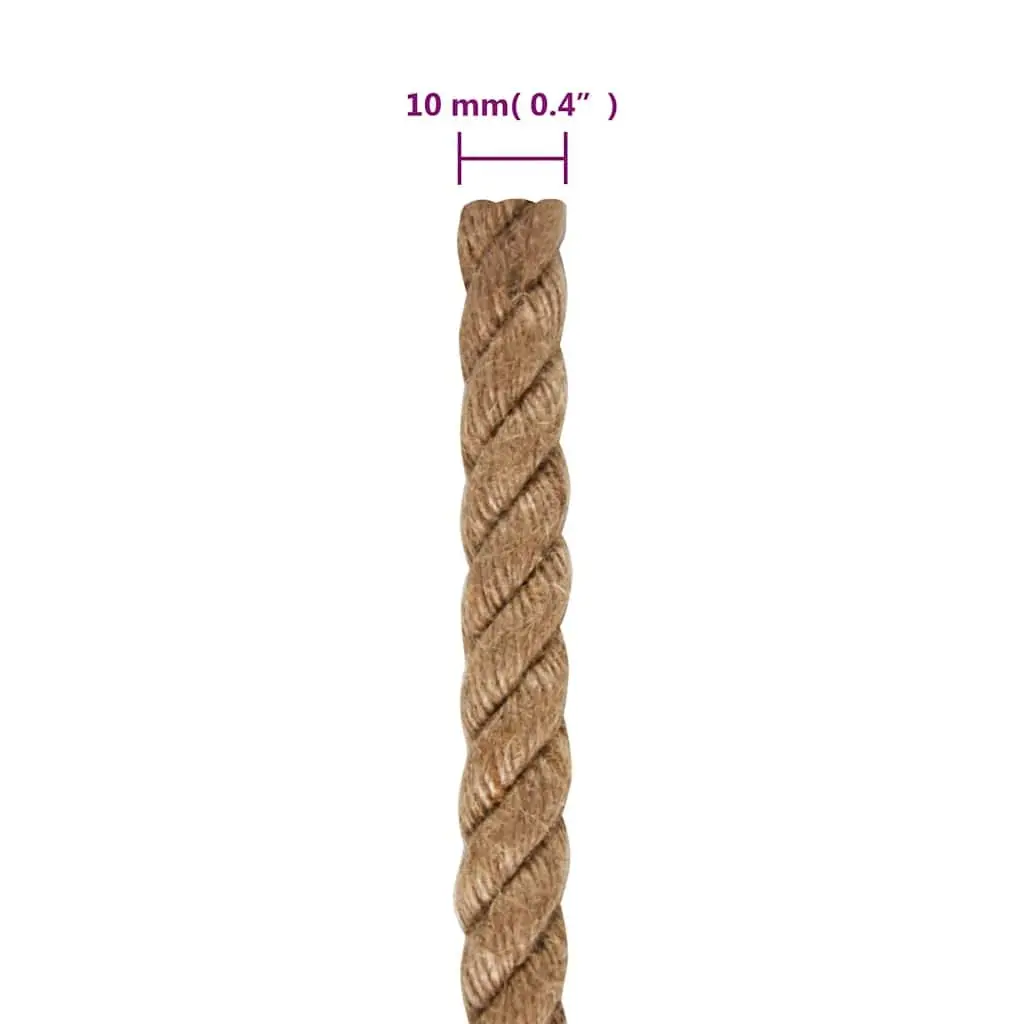 Jute Rope Natural Biodegradable Cord 10mm 100m Brown Garden Decking Handrails