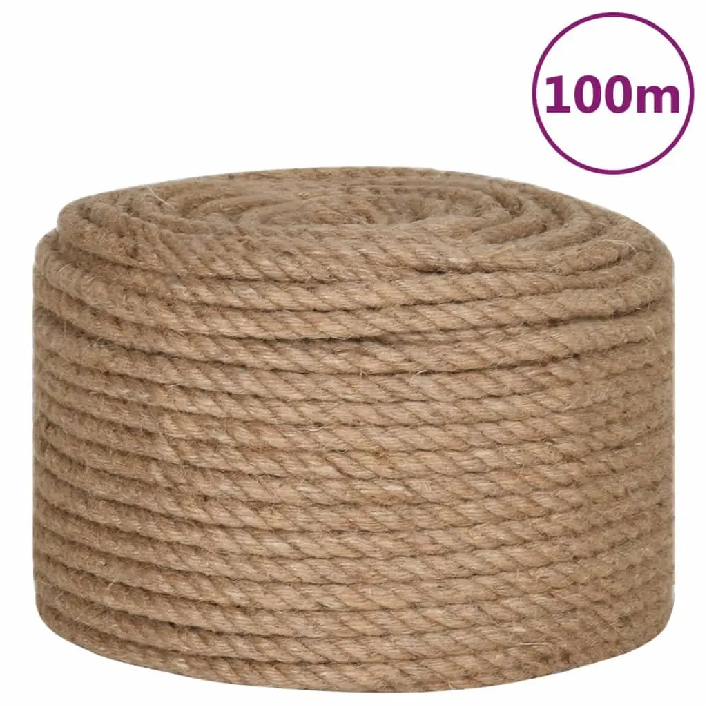 Jute Rope 14mm 100m Brown Twine Garden Agriculture Decking Handrail