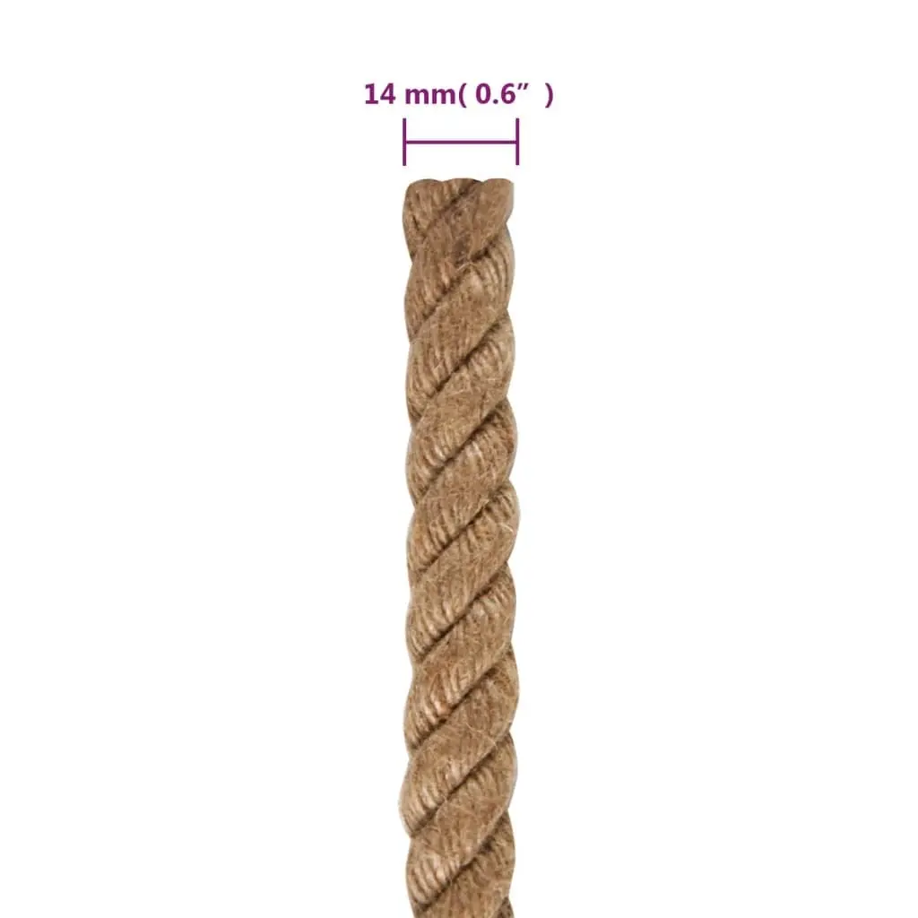 Jute Rope 14mm 100m Brown Twine Garden Agriculture Decking Handrail