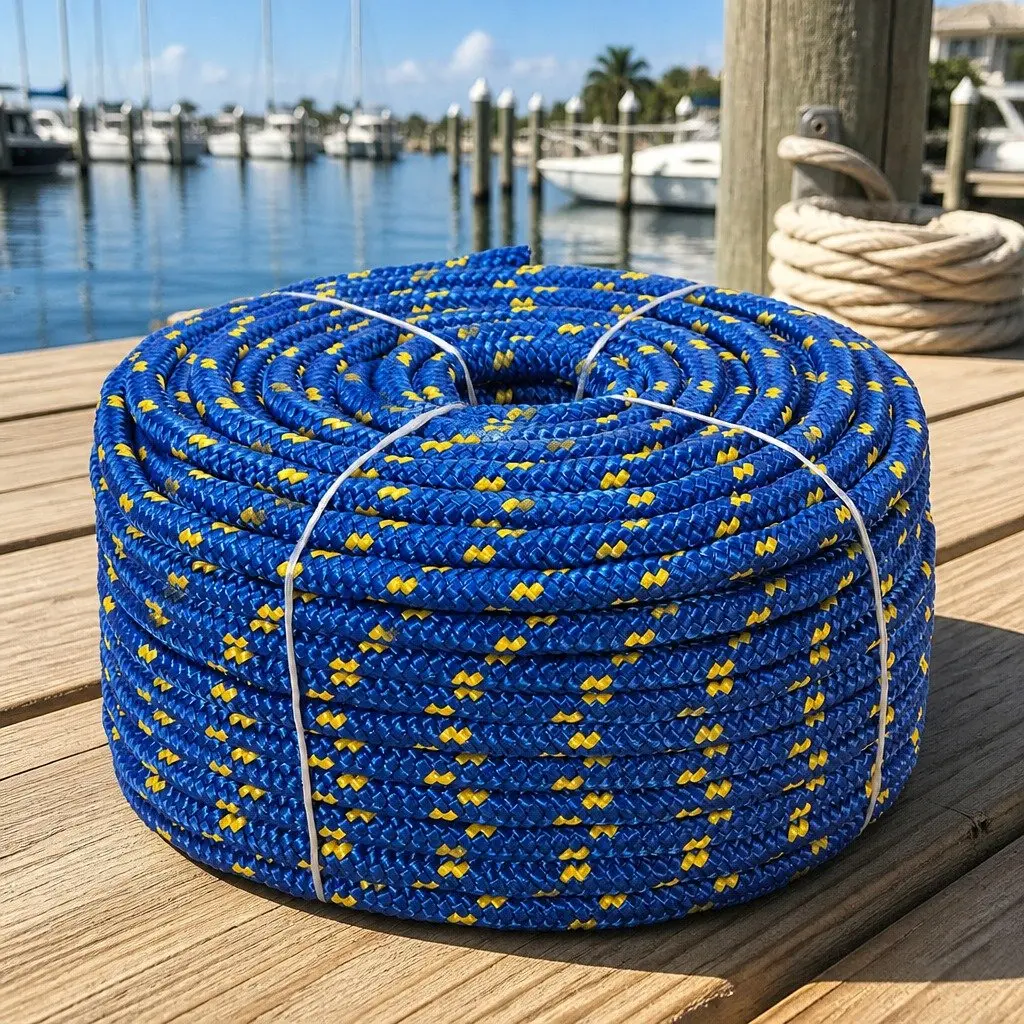 Marine Rope Polypropylene 8mm 100m Blue for Sailing Boating Yachting Dock Line