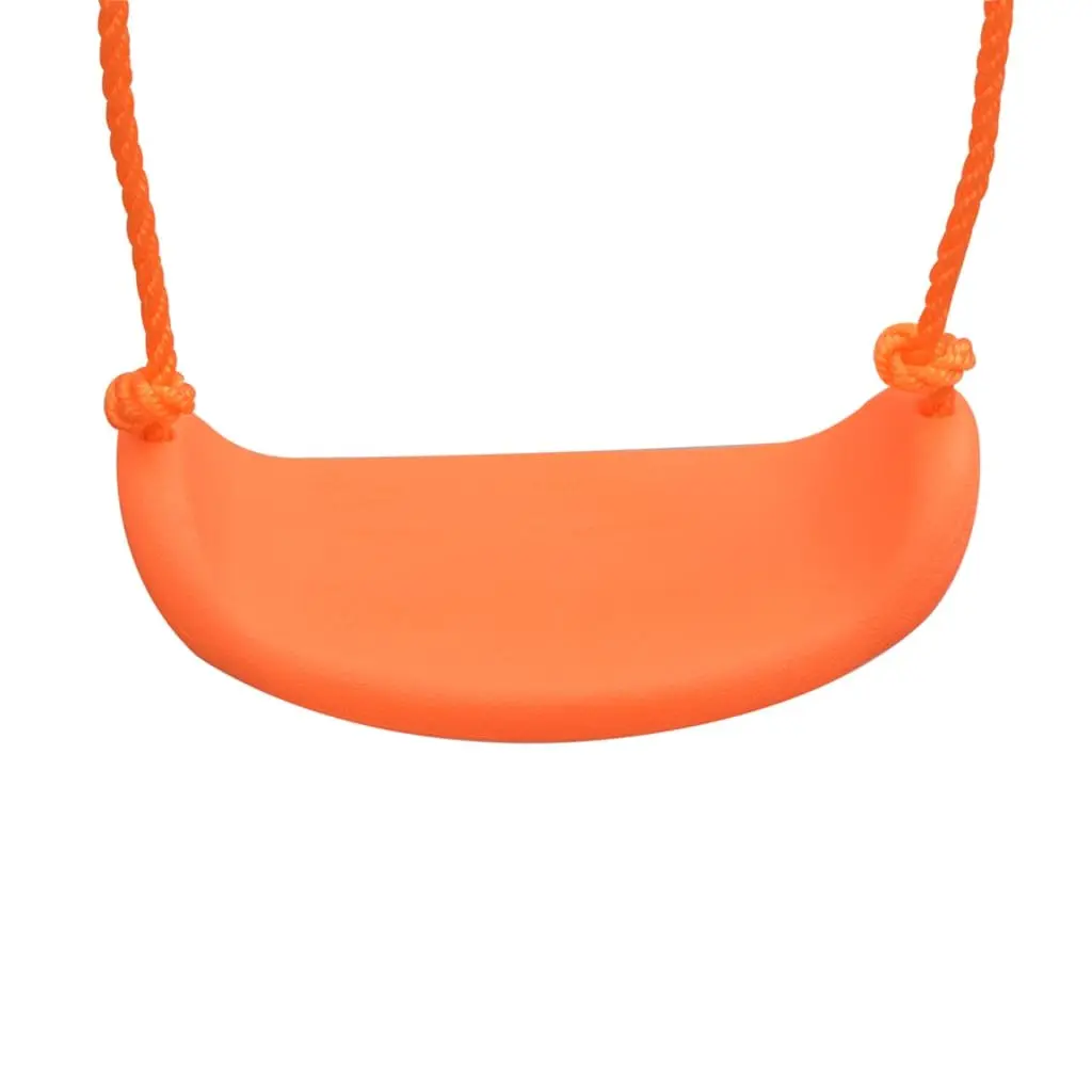Swing Set with Slide 3 Seats Outdoor Garden Kids Playground Orange