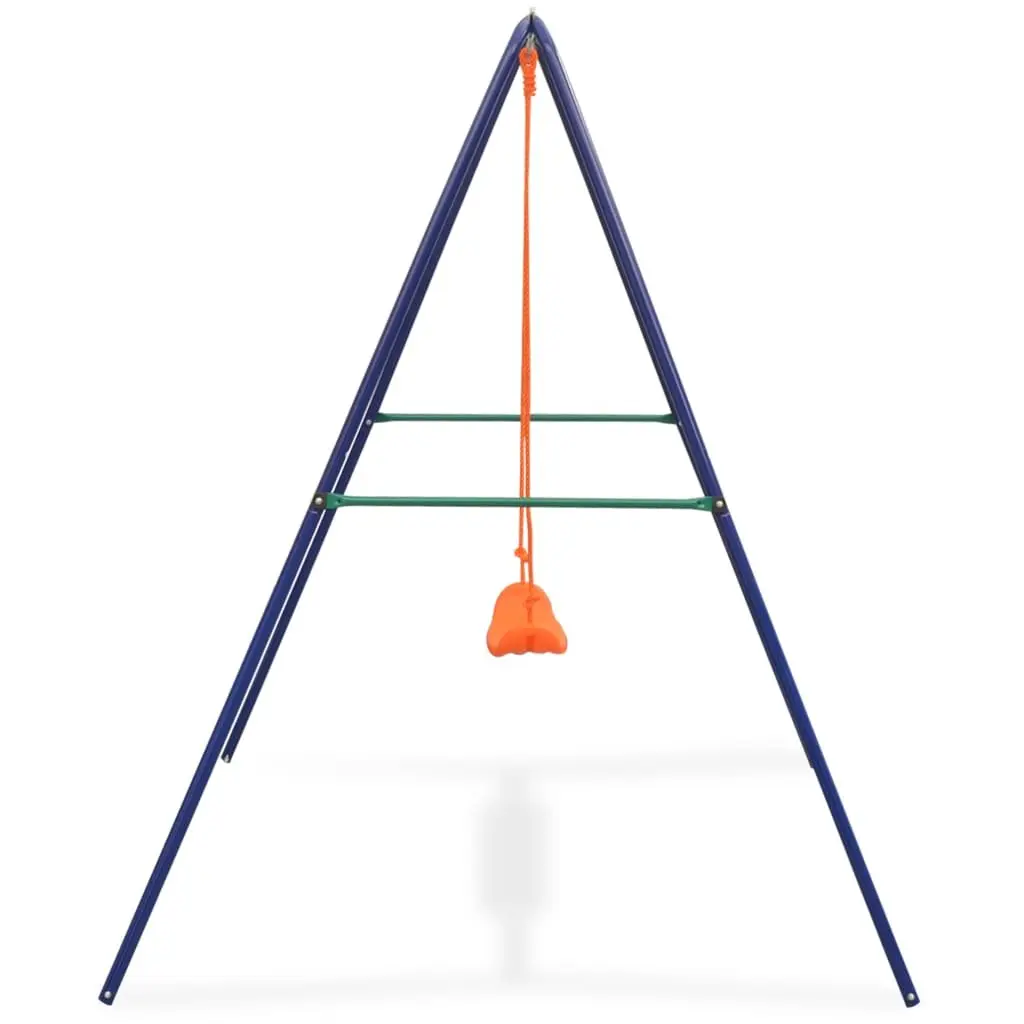Single Swing Outdoor Play Equipment Kids Garden Backyard A-Frame Sturdy Orange