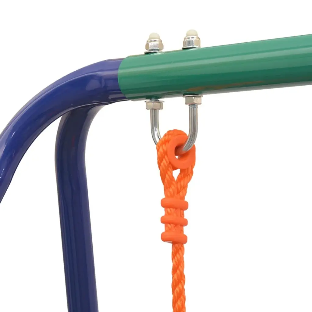 Single Swing Outdoor Play Equipment Kids Garden Backyard A-Frame Sturdy Orange