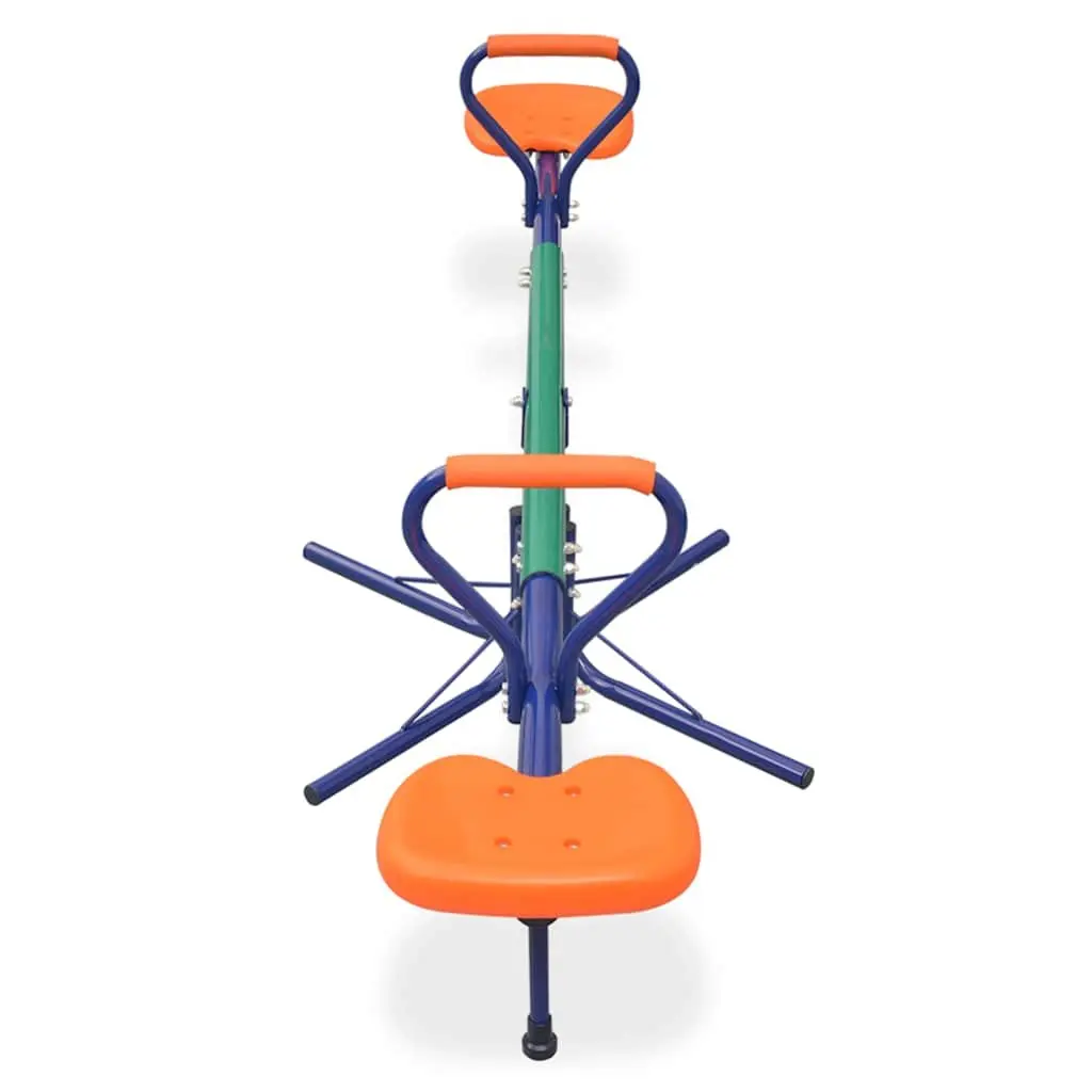 360-Degree Rotating Seesaw Outdoor Playground Equipment Kids Orange