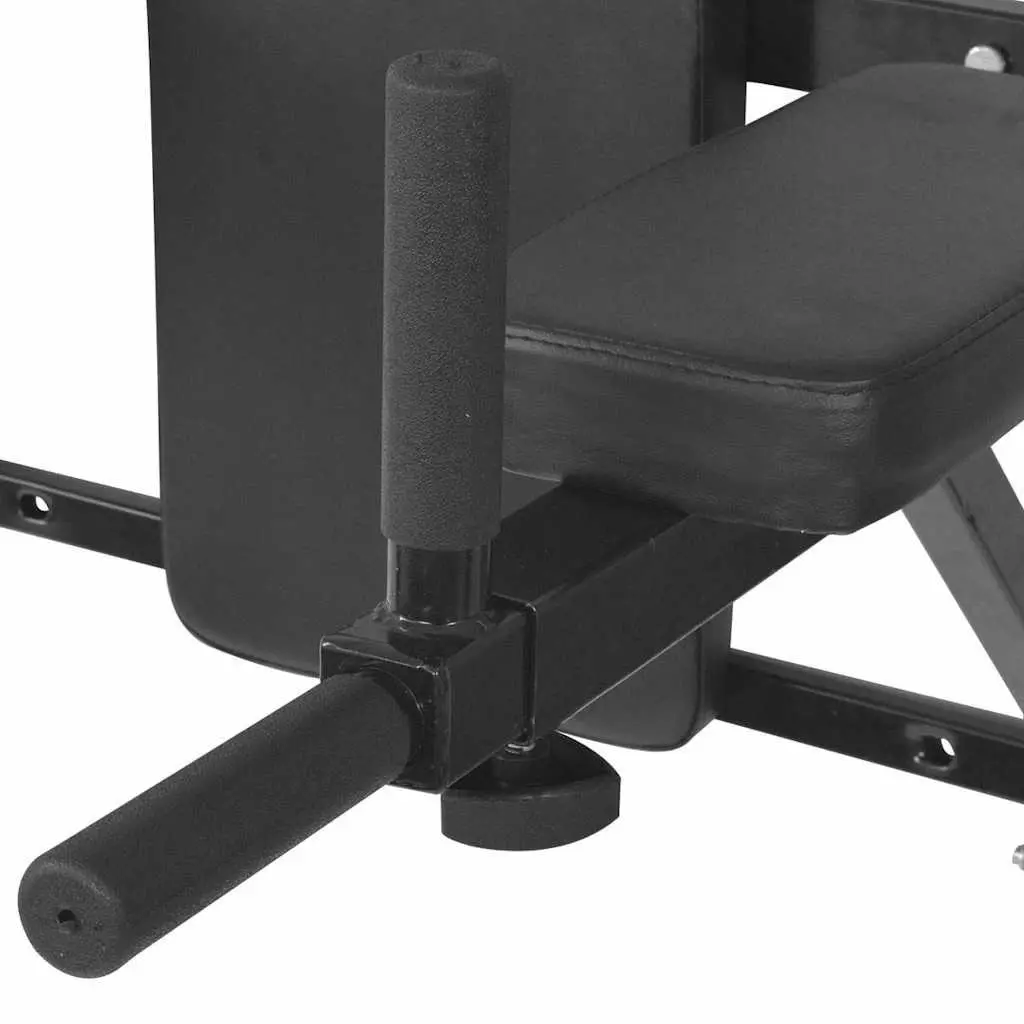 Dip Station for Tricep and Abdominal Exercises Adjustable Wall-Mounted Fitness Equipment Black