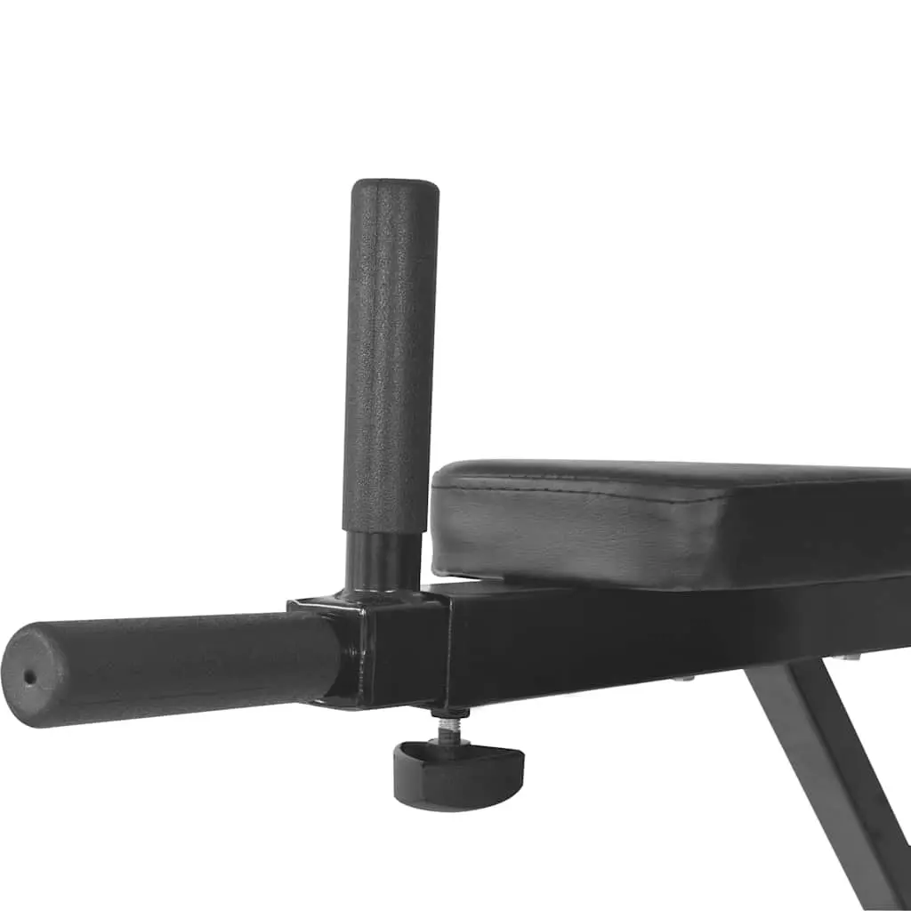 Dip Station for Tricep and Abdominal Exercises Adjustable Wall-Mounted Fitness Equipment Black