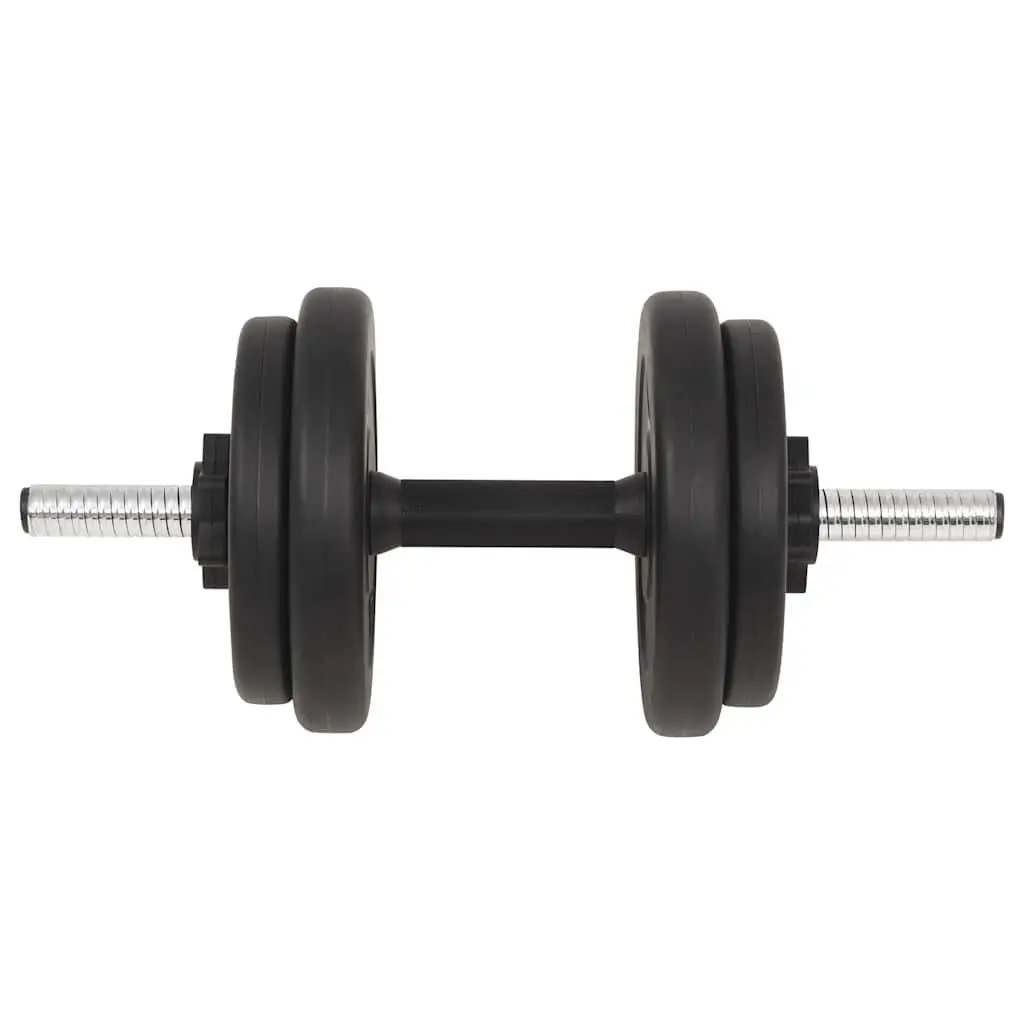 Barbell and Dumbbell Set 30kg Strength Training Home Gym Equipment Black