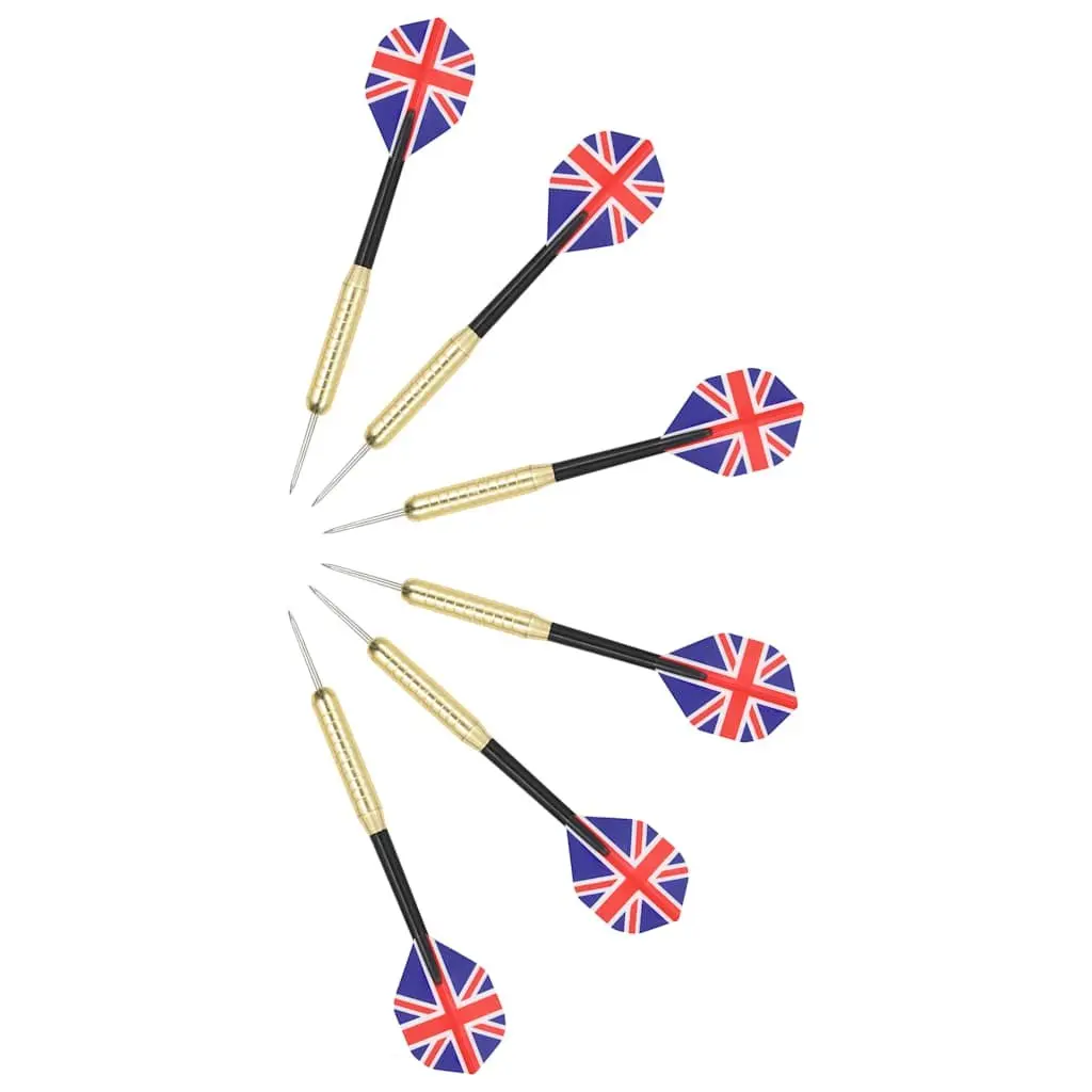 Dartboard and Cabinet Set with 6 Steel Tip Darts Sisal Professional Indoor Game