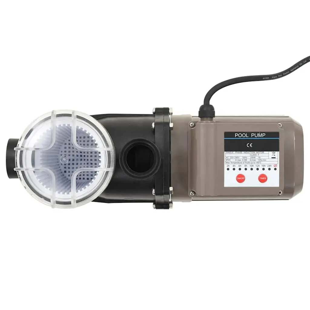 Pool Pump with Timer 0.25 HP 8000 L/h Above Ground Swimming Circulation System