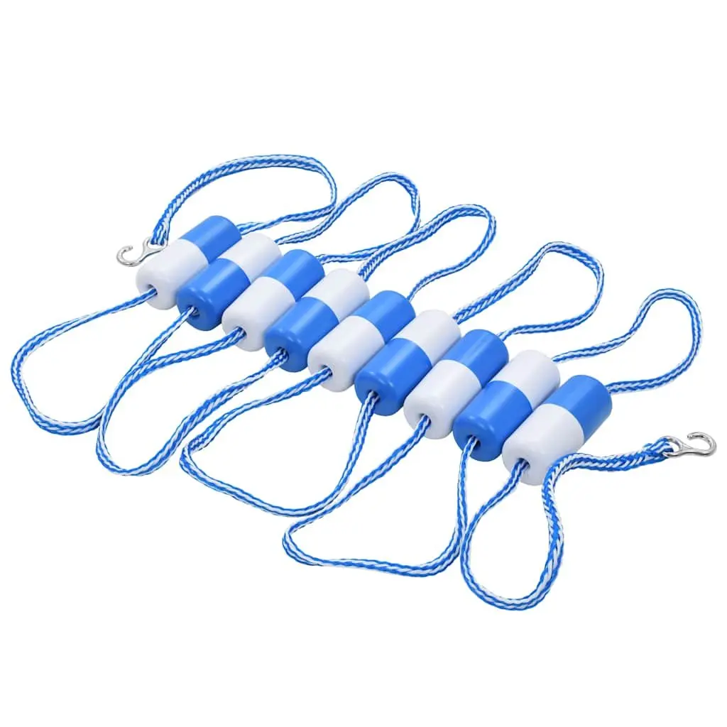 Swimming Pool Safety Divider Rope 6m for Marking Depth Zones and Creating Swimming Lanes Blue and White