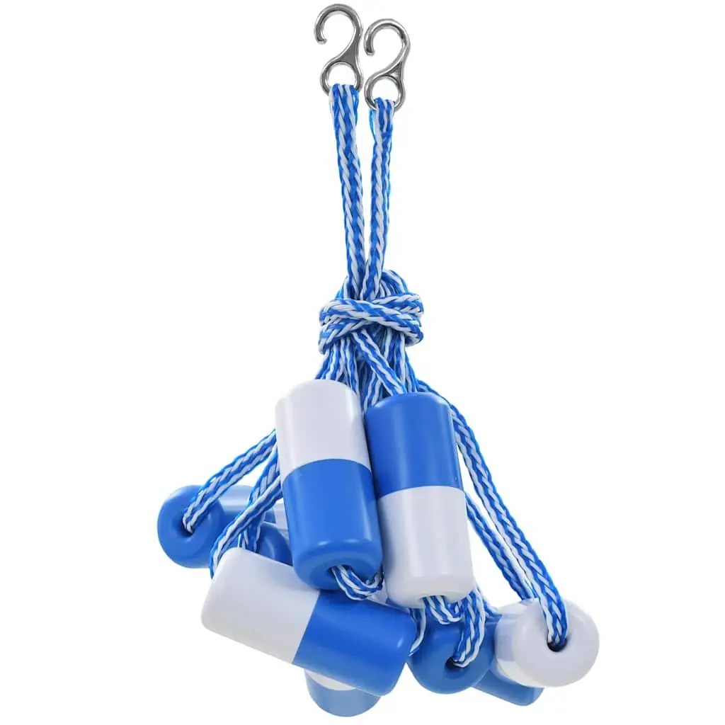Swimming Pool Safety Divider Rope 6m for Marking Depth Zones and Creating Swimming Lanes Blue and White