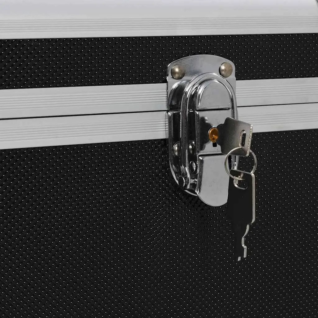 Storage Cases Set 3 Pieces Portable Tool Box Black Aluminium