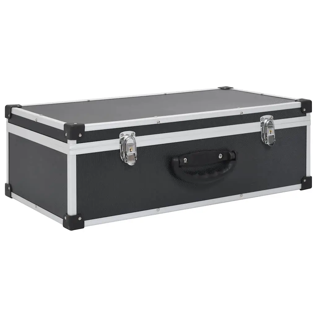 CD Case Organiser for 80 CDs Black Storage Box