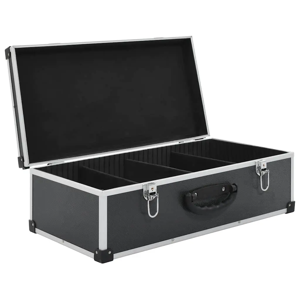 CD Case Organiser for 80 CDs Black Storage Box