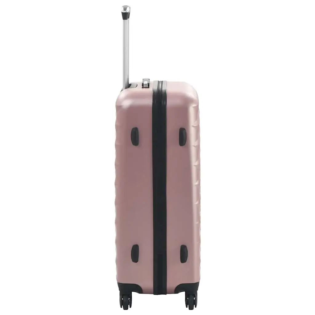 Hardcase Trolley Set Luggage Suitcase 3 Piece Gold ABS Shells Carrying Handle