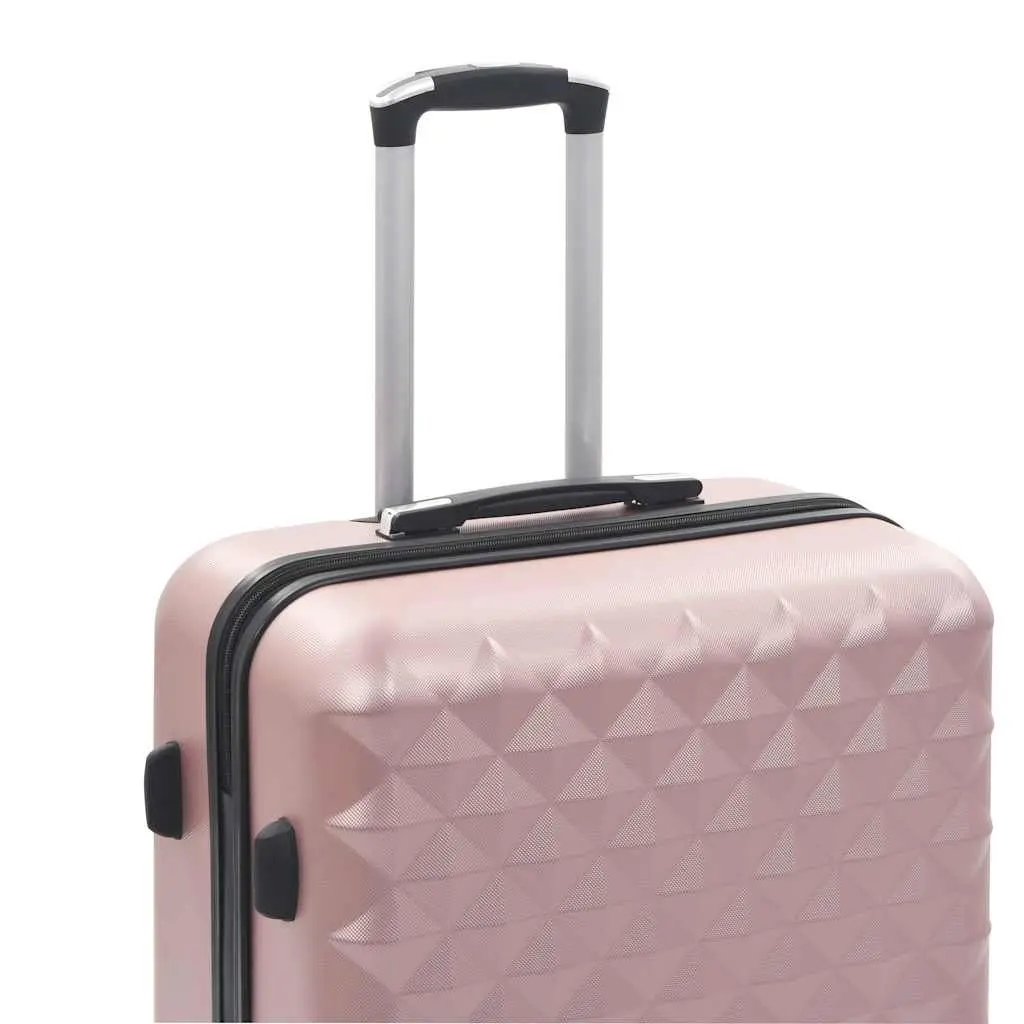 Hardcase Trolley Set Luggage Suitcase 3 Piece Gold ABS Shells Carrying Handle