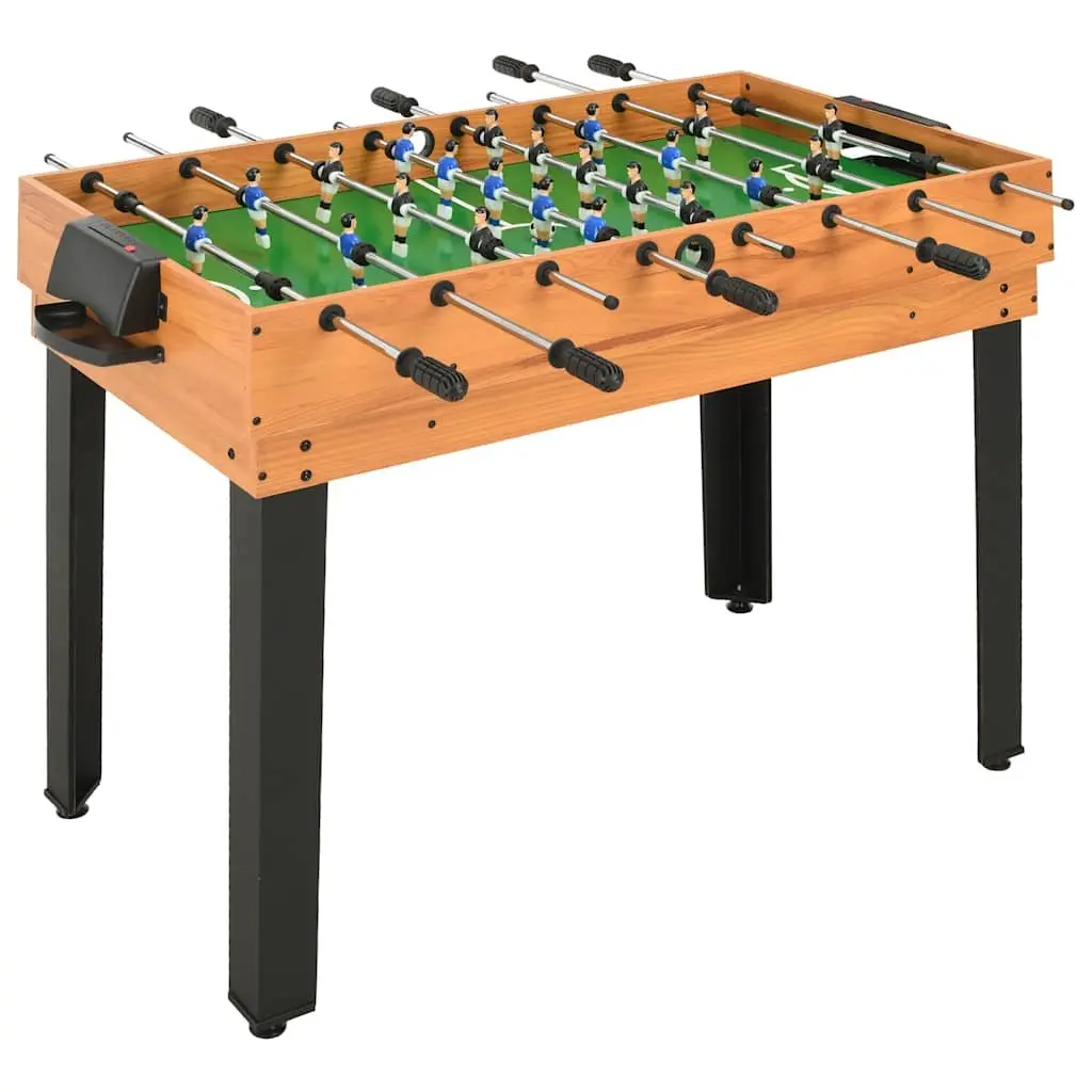 15-in-1 Multi Game Table Chess Billiard Foosball Table Tennis Hockey Shuffle Brown 121 x 61 x 82 cm