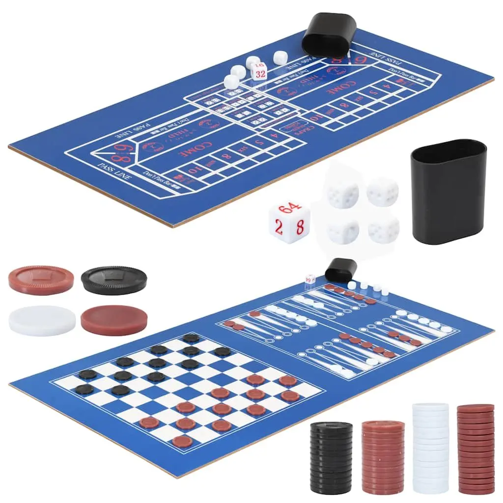 Multi Game Table 15 in 1 Indoor Games Black 121x61x82cm Billiards Chess Table Tennis and More