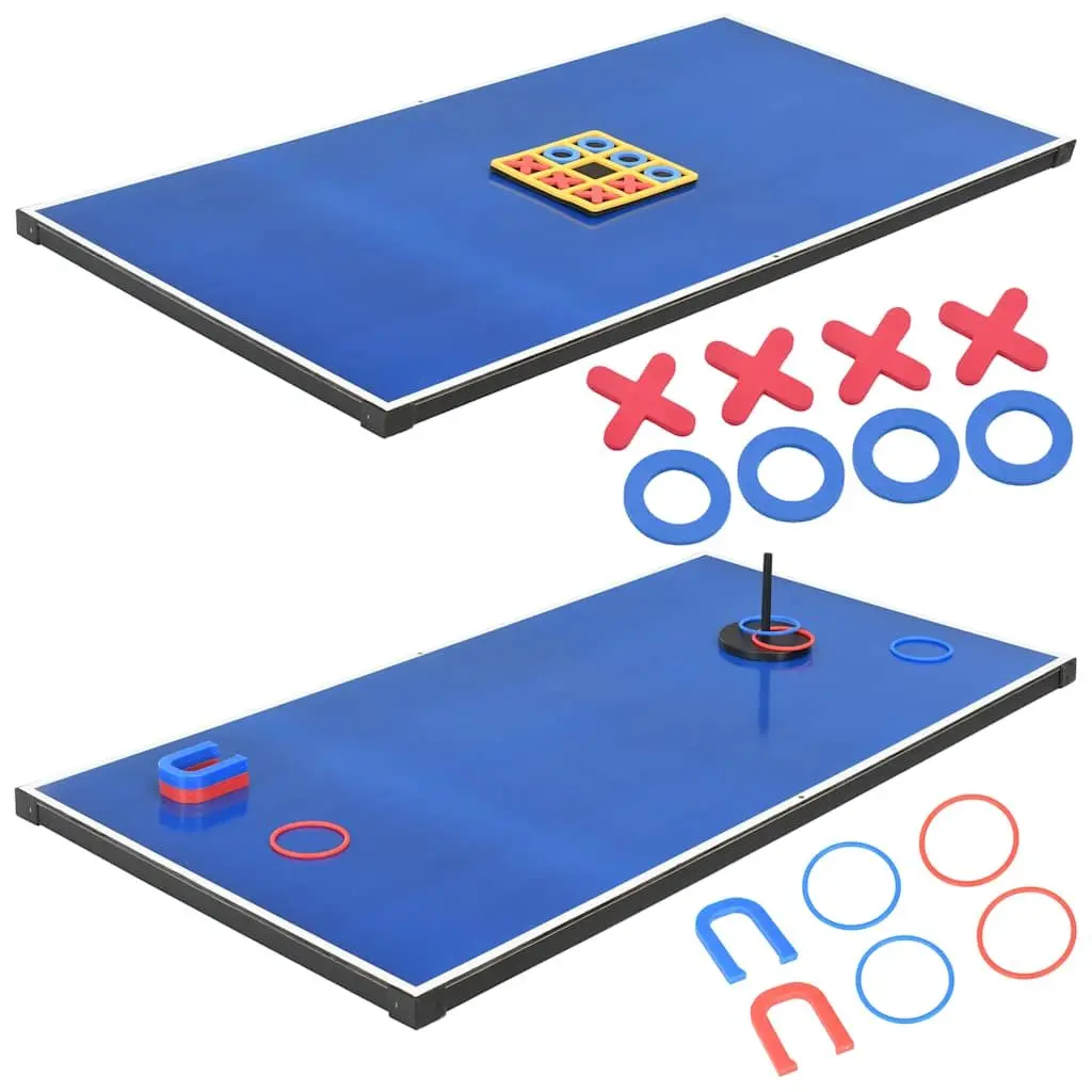 Multi Game Table 15 in 1 Indoor Games Black 121x61x82cm Billiards Chess Table Tennis and More