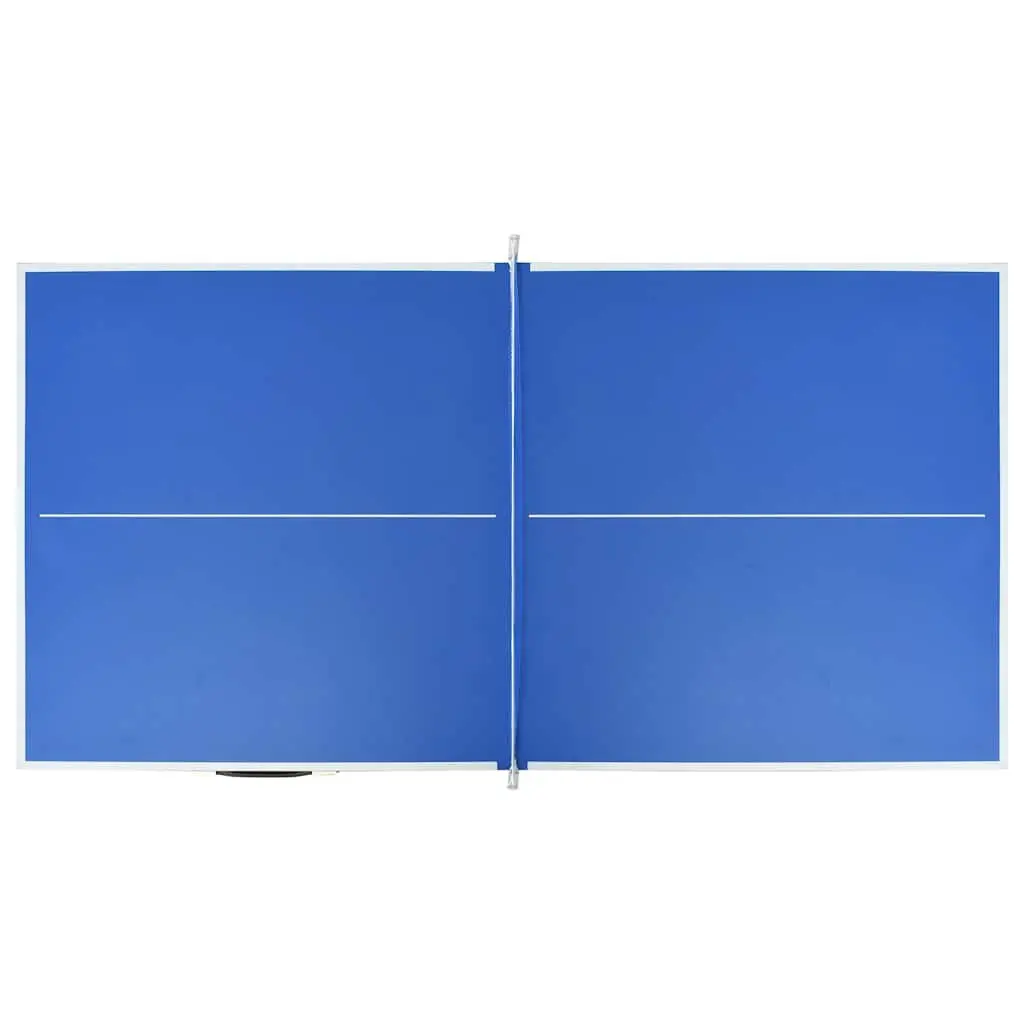 Ping Pong Table Indoor Compact 5ft Blue Foldable with Net Posts