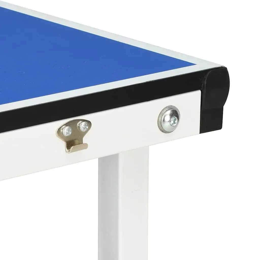 Ping Pong Table Indoor Compact 5ft Blue Foldable with Net Posts