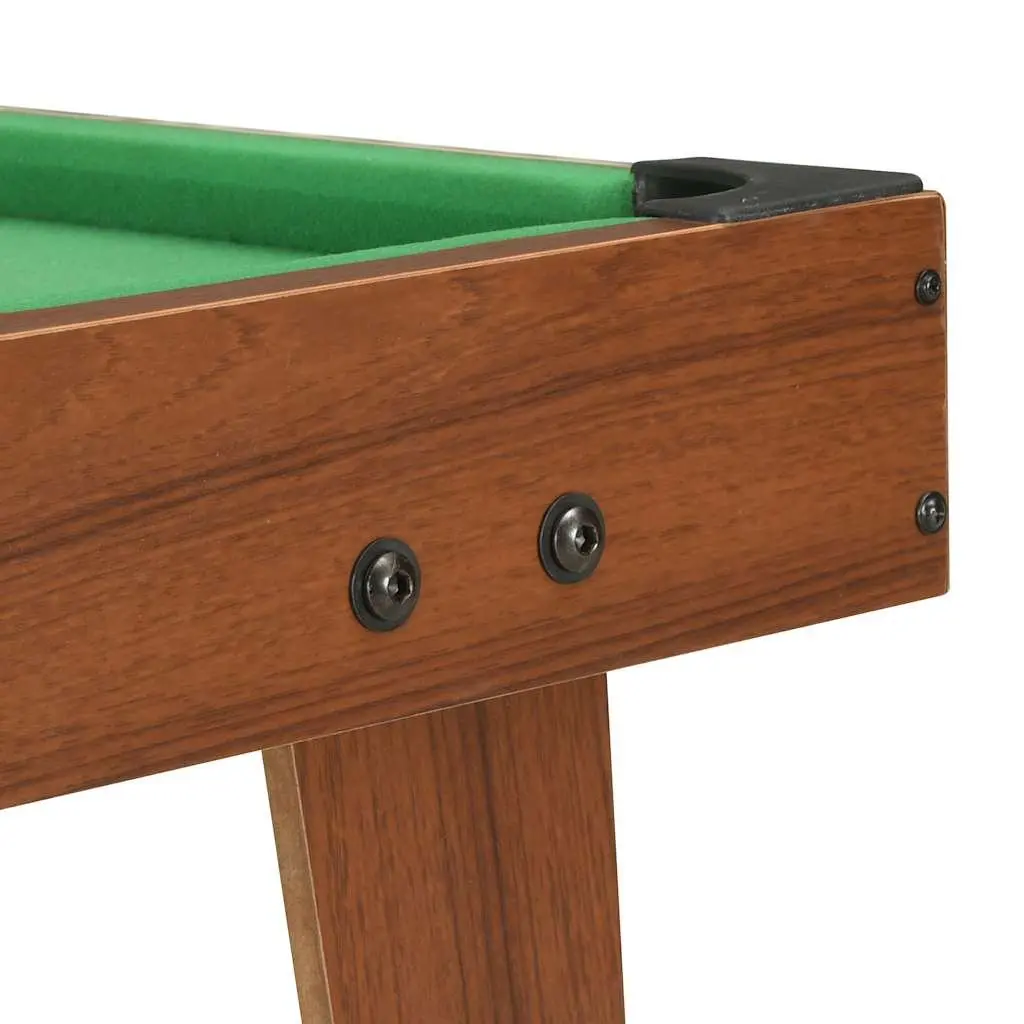 Mini Pool Table Portable Billiards Game Tabletop 92x52x19cm Brown Green