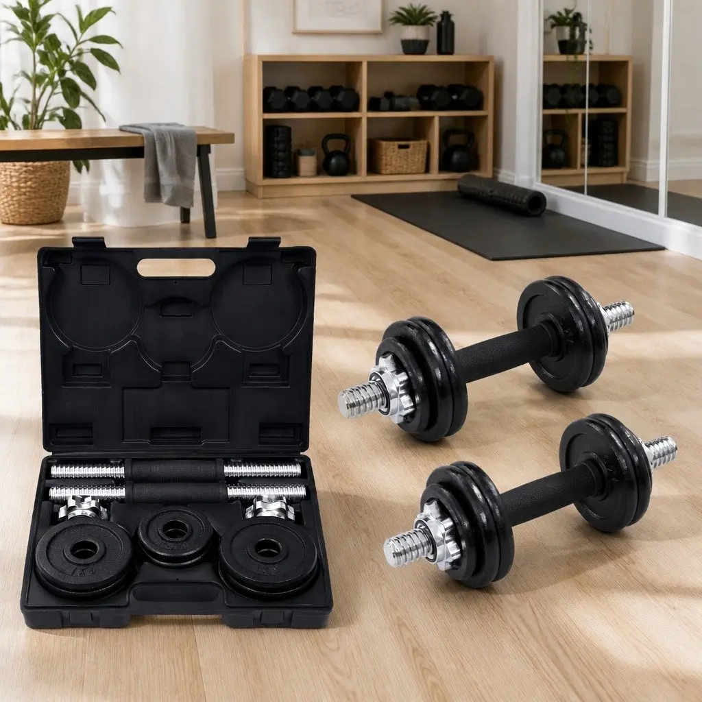 Dumbbell Set Strength Training 15kg Black