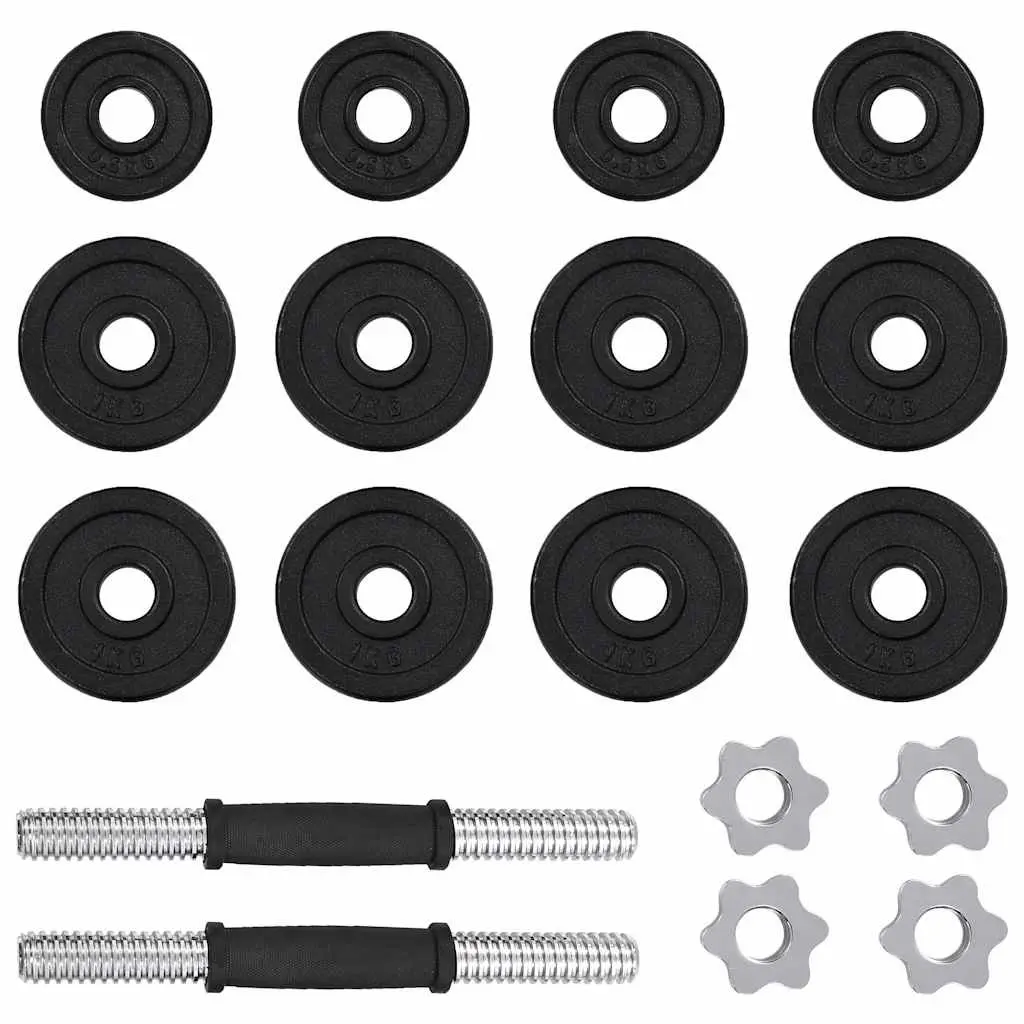 Dumbbell Set Strength Training 15kg Black