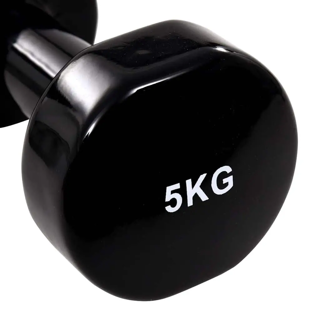 Cast Iron Dumbbell Pair 5kg Strength Training Home Gym Green
