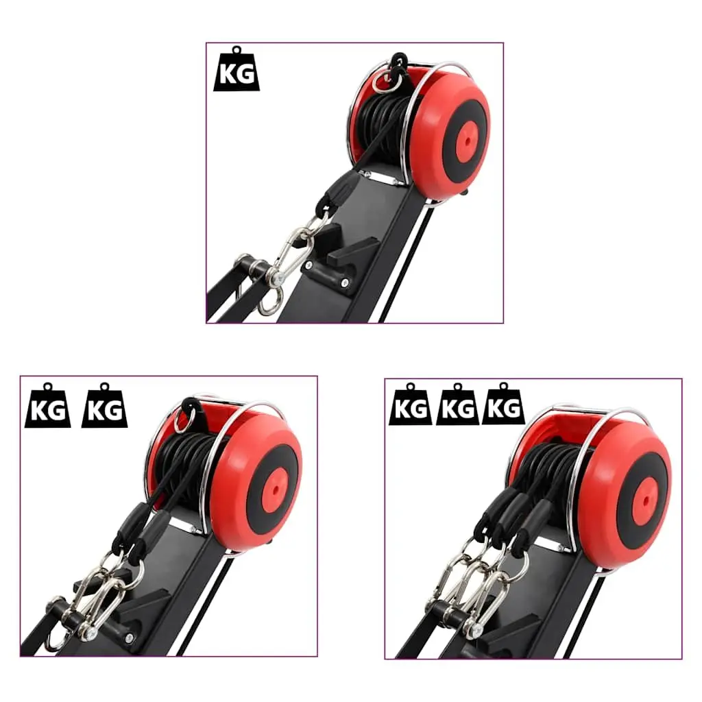 Folding Rowing Machine Adjustable Resistance Home Gym Cardio Equipment Black