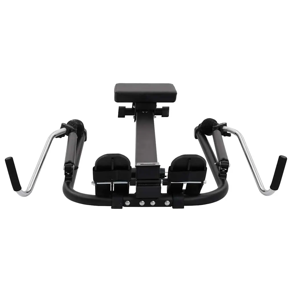 Rowing Machine Home Cardio Fitness Compact 5 Level Hydraulic Resistance Black