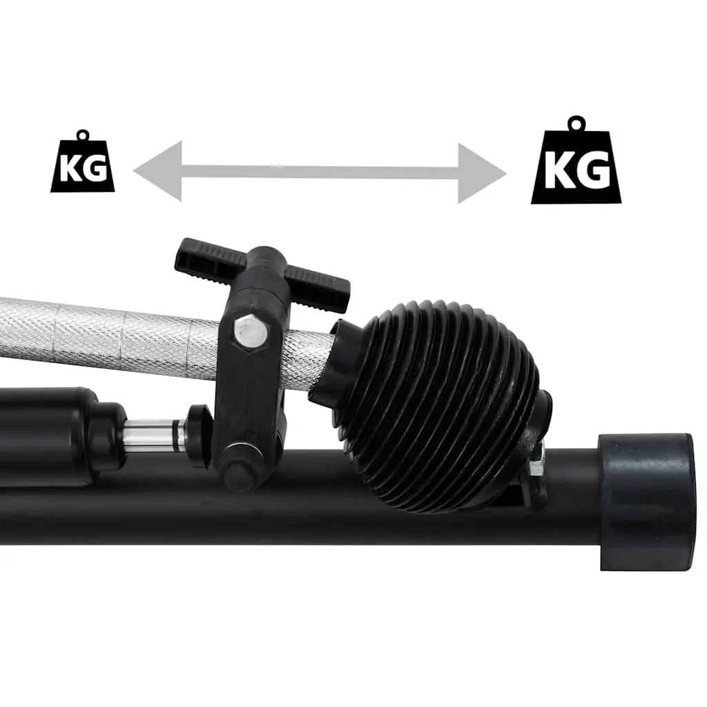 Rowing Machine Home Cardio Fitness Compact 5 Level Hydraulic Resistance Black