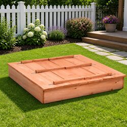 Reliable Wooden Sandbox 95x90x15cm for Safe Play