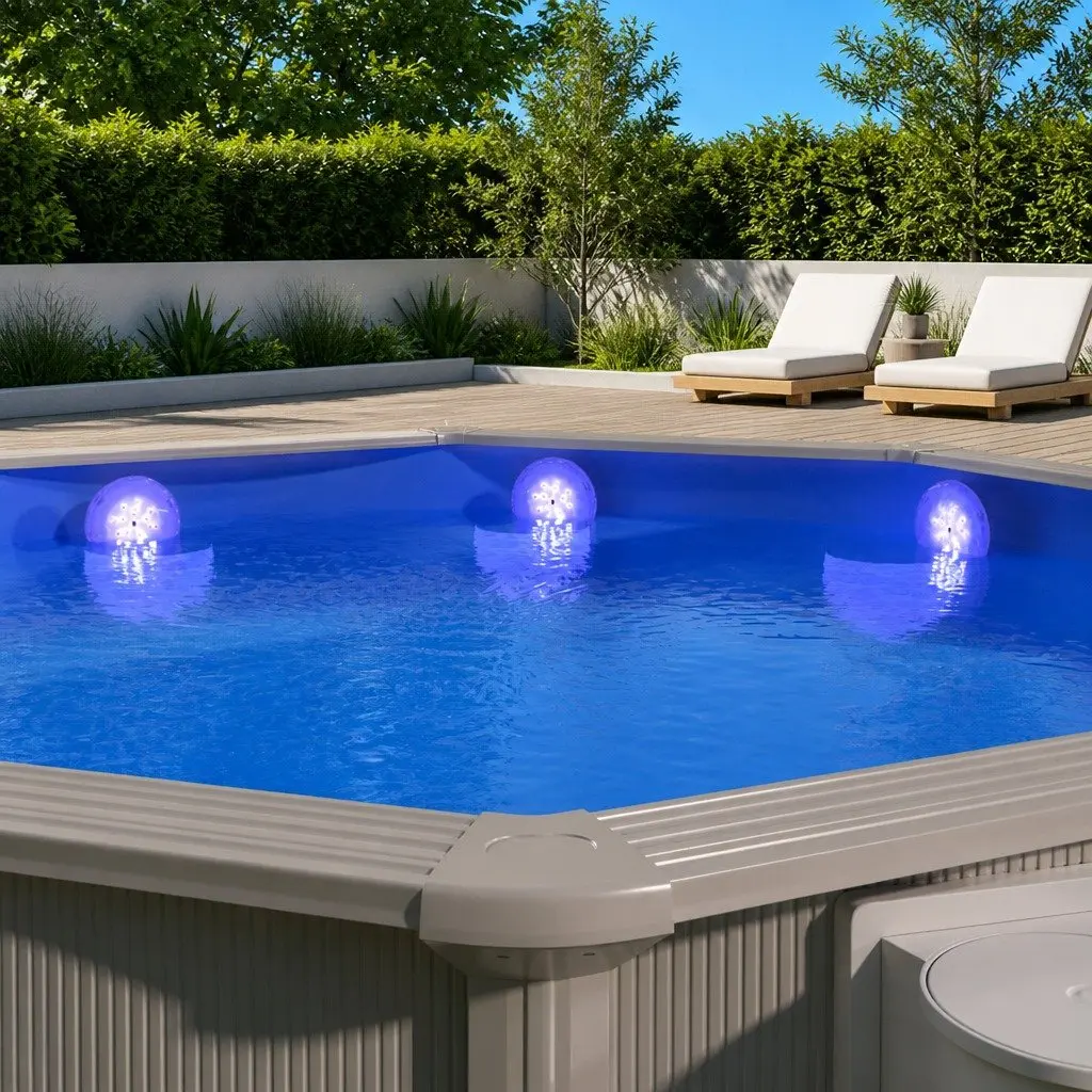 Submersible LED Pool Lamp Remote Control Light White