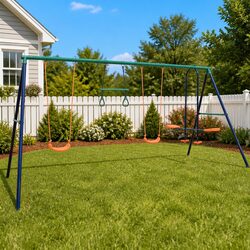 Value-Driven Outdoor Swing Set with Gymnastic Rings